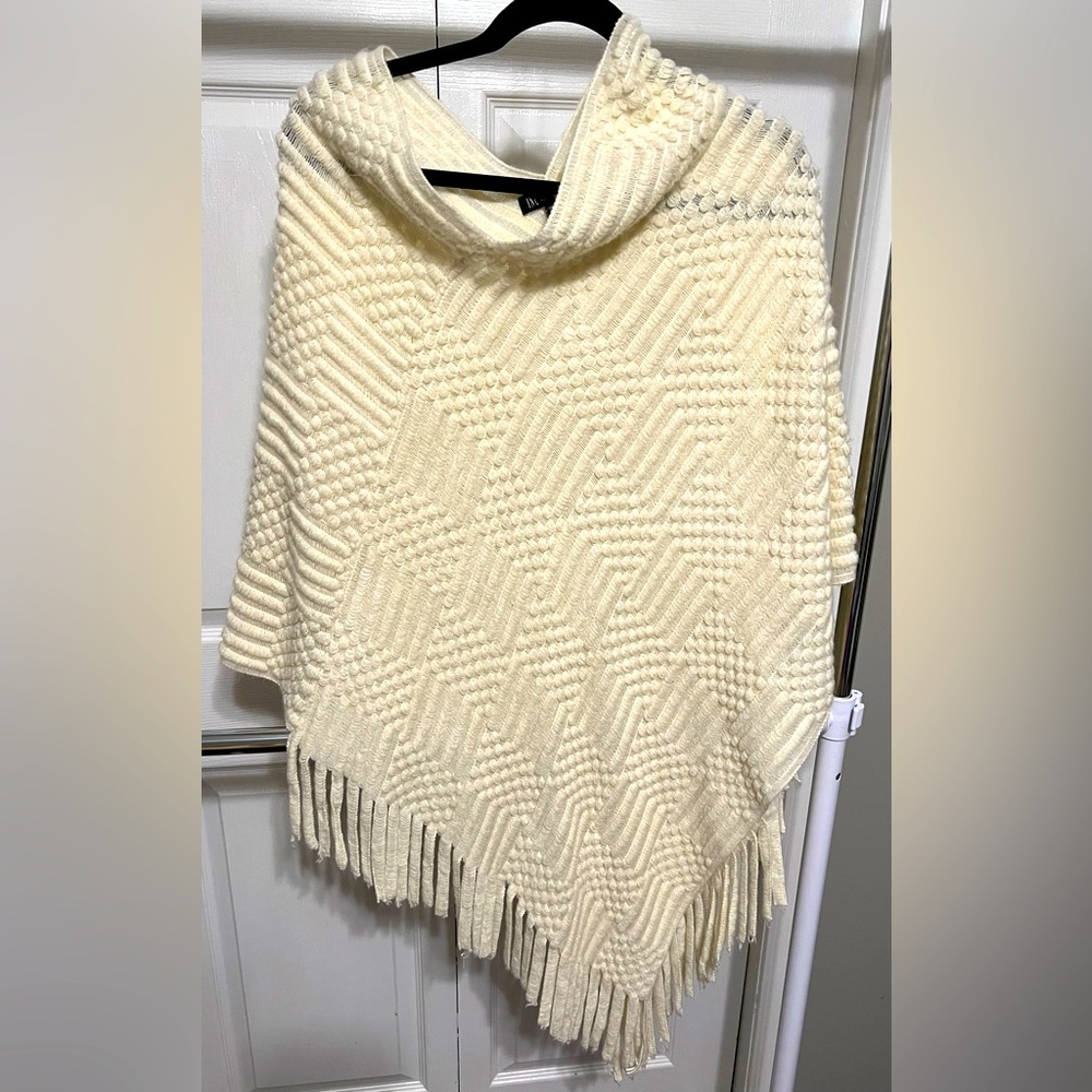 Soft Patterned Poncho Shawl